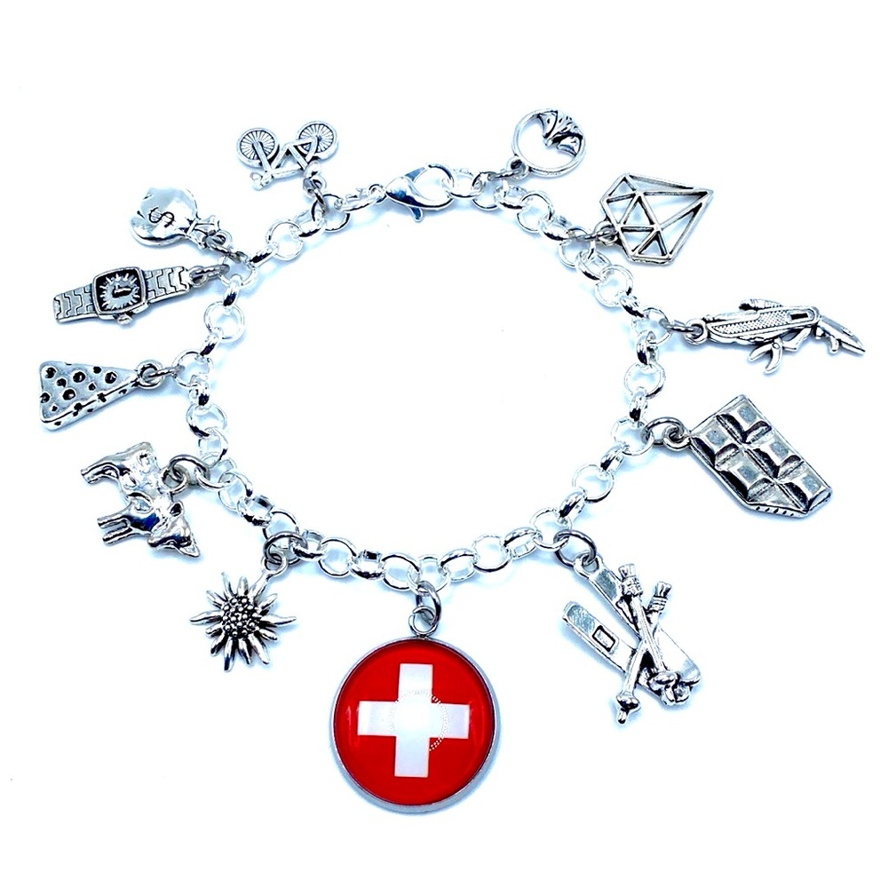 Switzerland Charm Bracelet Swiss Charms